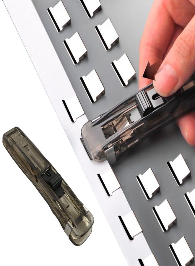 ZYAMY Portable Paper Clam Clip Dispenser with 50pcs Stainless Steel Metal Refill Clips for Office Home School Teacher Gifts, Black, 40 Sheets Capacity - Image 5