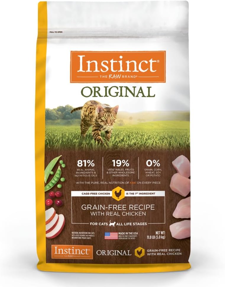 Instinct Originalgrain-Free Recipe with Real Chicken Dry Cat Food - 11LB - Image 1