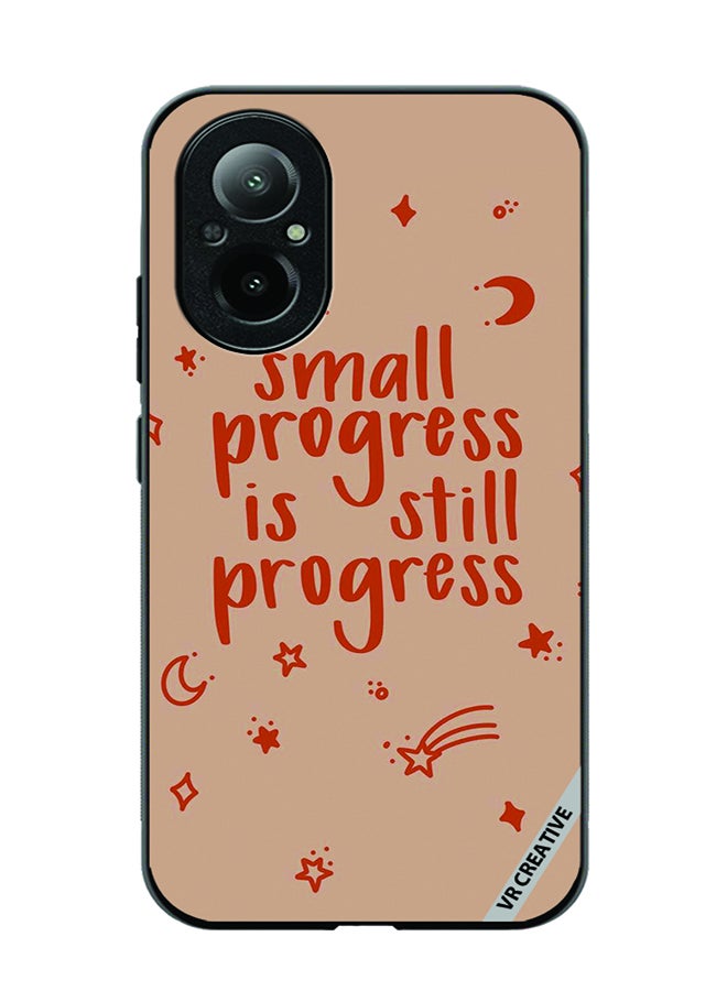 VR CREATIVE Protective Case Cover For Realme C67 4G Small Progress Is Still Progress Design Multicolour - Image 1