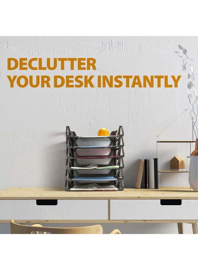 Achieva Officemate Recycled Desk Tray, Side Load, 15 1/8 X 8 7/8 15, Letter/A4, 6/Pk (26212) - Image 3