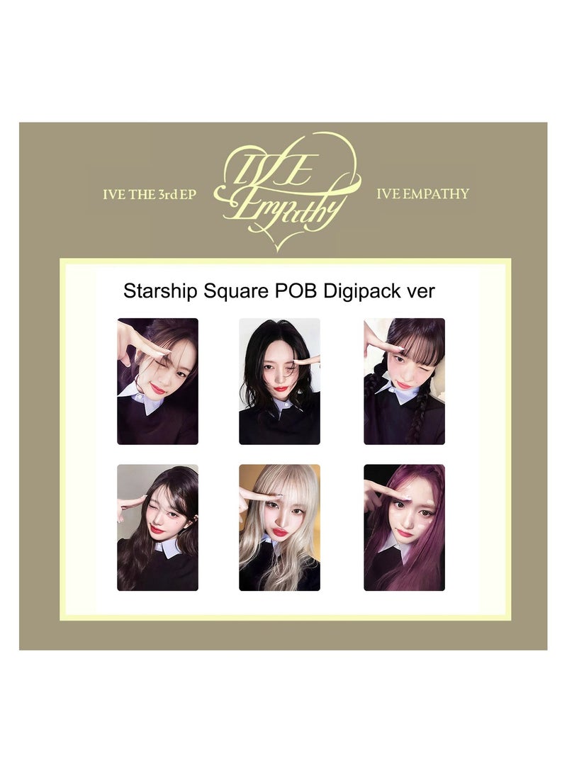 6 قطع بطاقات لومو Kpop IVE - بطاقات التعاطف لمجموعة هدايا المعجبين