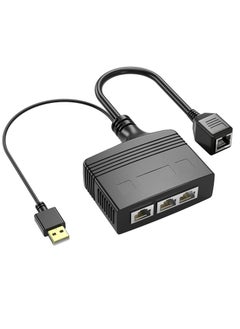 Generic RJ45 Ethernet Splitter 1 to 2 Out, with USB Power Cable, RJ45 Internet Splitter Adapter 1000Mbps High Speed for Cat 5/5e/6/7/8 Cable, Support Two Devices Working Simultaneously  - Image 1