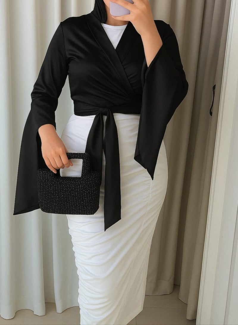 Soft silk satin blouse for occasions, a design to suit all tastes - Image 2