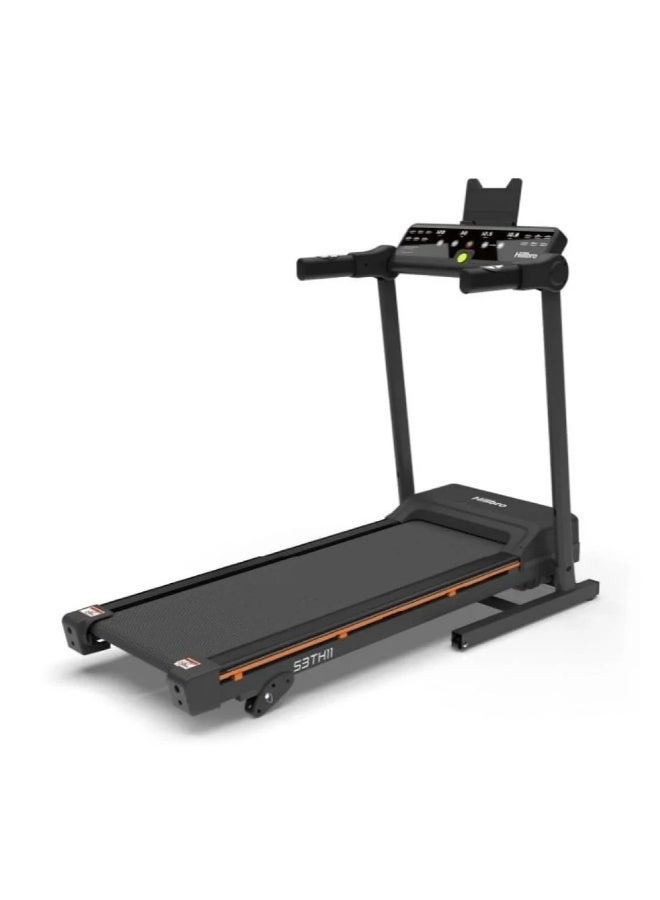 Hillbro Foldable Motorized Treadmill 2.0 HP DC – 3-Level Manual Incline, LCD Display, 110 kg Capacity