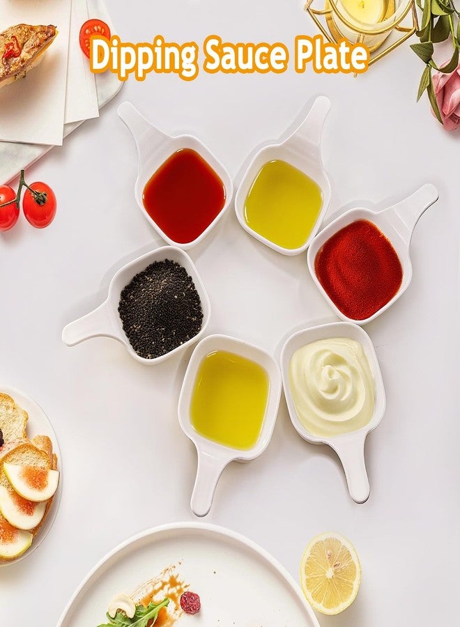 NUTSFLOW 6 Pack Dipping Sauce Plates with Storage Box – Stackable Plastic Condiment Dishes & Holder Set for Sauces, Snacks, Fruit & Appetizers, Portable & Reusable - Image 3
