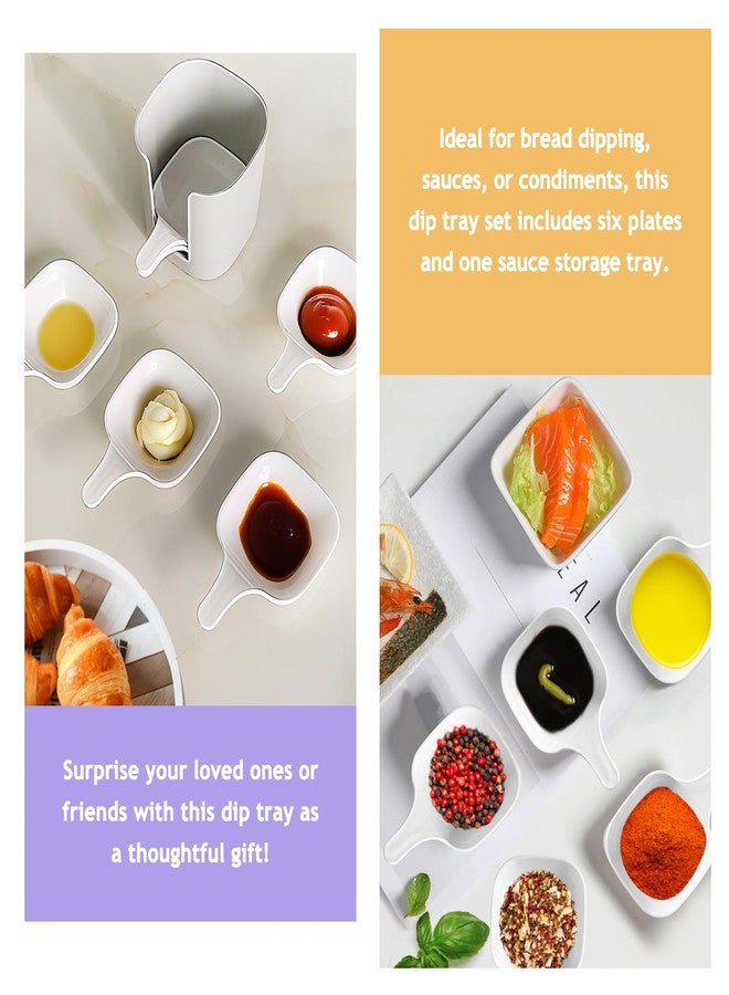 NUTSFLOW 6 Pack Dipping Sauce Plates with Storage Box – Stackable Plastic Condiment Dishes & Holder Set for Sauces, Snacks, Fruit & Appetizers, Portable & Reusable - Image 5