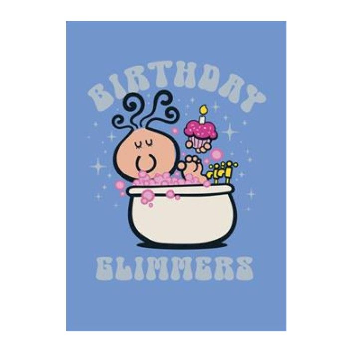 UK Greetings Bubblegum Blank Congratulations Birthday Glimm Greeting Card - Image 1