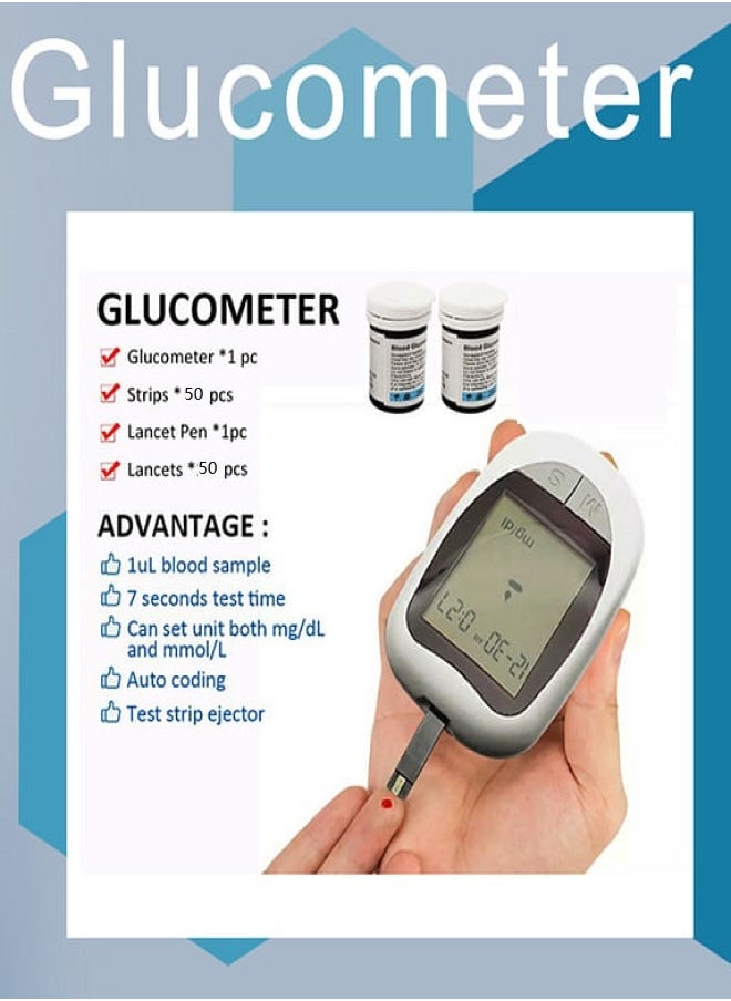 IVD Glucometer Set With 50pcs Strip And 50pcs Lancet