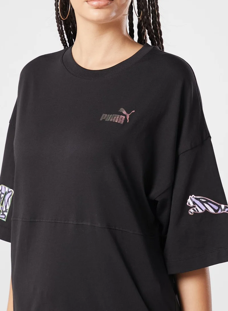 PUMA Power Nova Shine Color Block T-Shirt