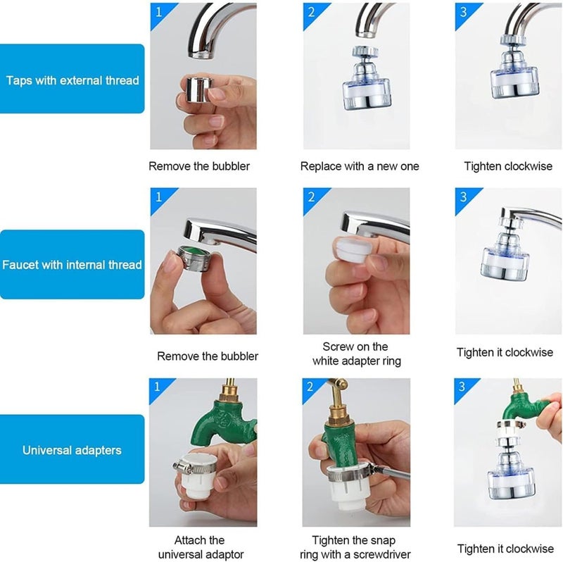 Household Shower Filter Faucet Remove Salts, Chlorine and Bacteria, Easy to Install, Clean Water for Drinking, Washing and Shower (1 Piece) - Image 2