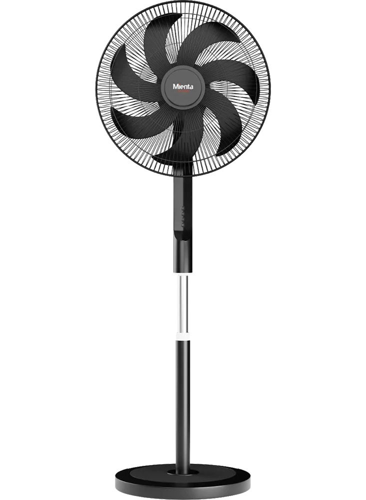 Mienta 18-inch pedestal fan, 7 blades, SF351338A - Black - Image 1