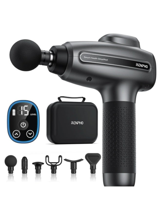 RENPHO Massage Gun Deep Tissue Electric Handheld Massager Gun - Black - Image 1
