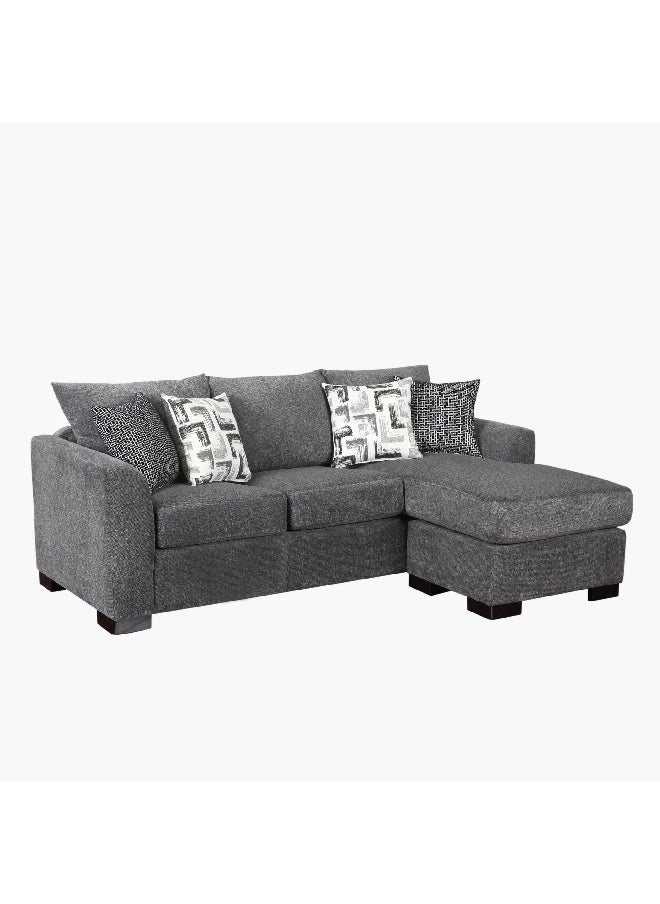 Home Box - Bellmont 3-Seater Reversible Sleeper Corner Sofa Bed with Memory Foam Mattress and 4 Cushions 90 x 87.5 x 212 cm - Image 1