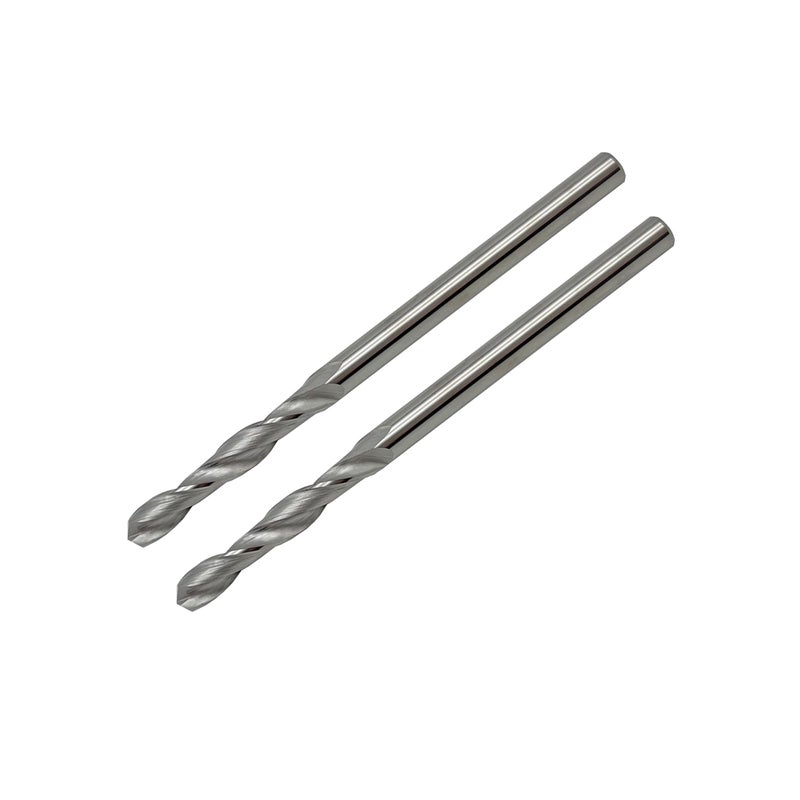 LU&MN 1/8"" Solid Carbide Jobber Drill Bits with Straight Shank and 118 Point Angle  Made from Tungsten Carbide Material 2-Pieces - Image 1