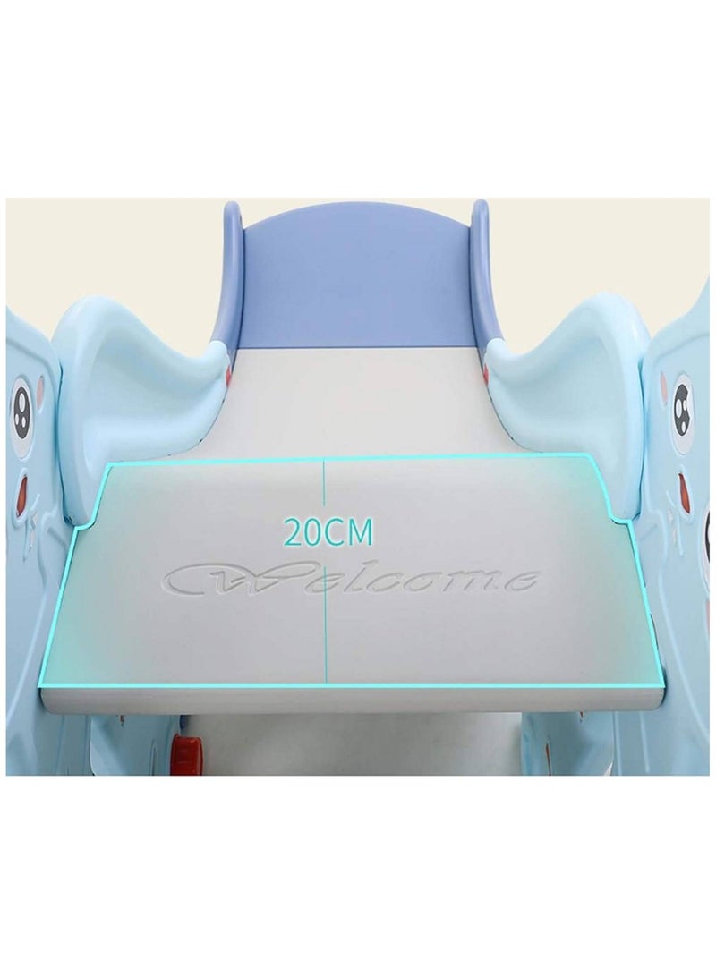 فول جوي مجموعة ملعب داخلي وخارجي للأطفال الصغار، مجموعة زحليقة وأرجوحة  3 في 1 للأطفال، مجموعة لعب زحليقة وأرجوحة مستقلة للأطفال مع طوق كرة سلة - Image 3