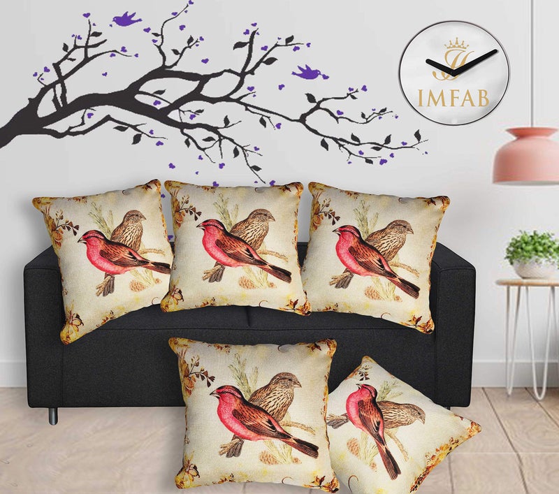 IM FAB IMFAB Set of 5 Decorative Hand Made Jute Throw/Pillow Cushion Covers - (16 X 16 INCHES) - Image 2