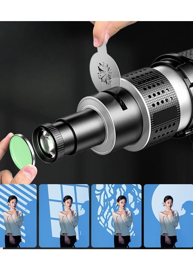 Flash Snoot Conical Lens, Video Artist Modelling Shape Photo Studio Light Kit, with Optical Spotlight Lens 35 Gobos  - Image 1