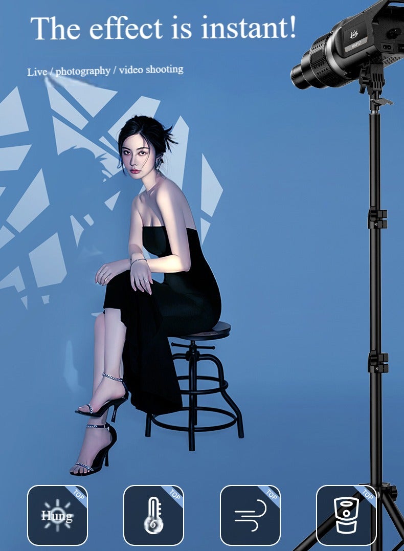 Flash Snoot Conical Lens, Video Artist Modelling Shape Photo Studio Light Kit, with Optical Spotlight Lens 35 Gobos  - Image 4
