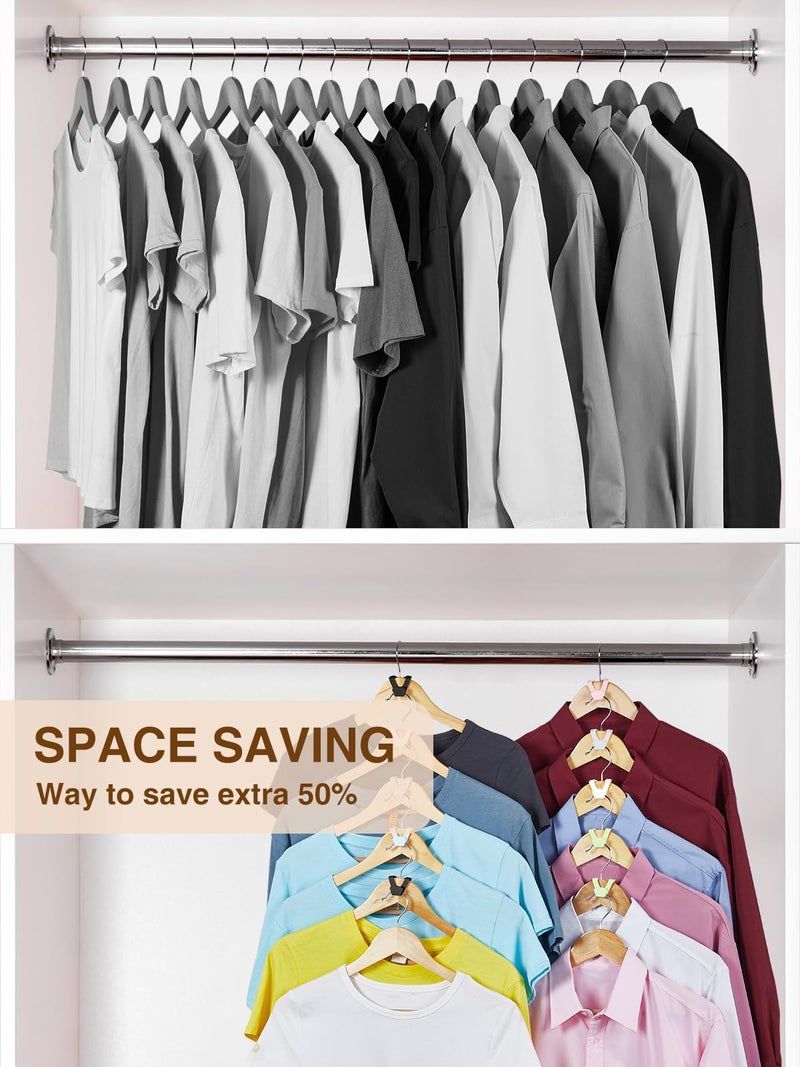 Smartor Closet Organizers and Storage, College Dorm Room Essentials, 60 Pack Clothes Hangers Connector Hooks Space Saving Hangers for College Students Girls Organization for Closet Space Saver - Image 2