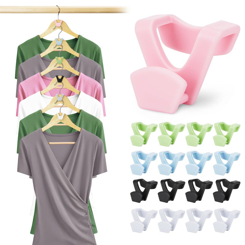 Smartor Closet Organizers and Storage, College Dorm Room Essentials, 60 Pack Clothes Hangers Connector Hooks Space Saving Hangers for College Students Girls Organization for Closet Space Saver - Image 1
