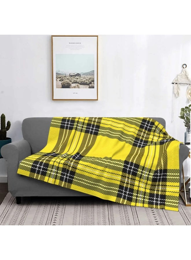 Anna Plaid Print Soft Flannel Home Throw Blanket - Image 1