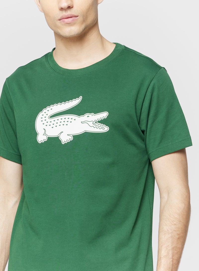 لاكوست تيشيرت رياضي بياقة دائرية فائق الجفاف - Image 3