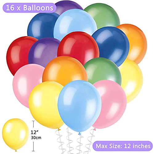 Lazybeee Happy Birthday Banner Bunting Party Decorations Rainbow Balloons Confetti Latex Balloon Party Banners for Boys Girls Birthday Banner Decorations - Image 5