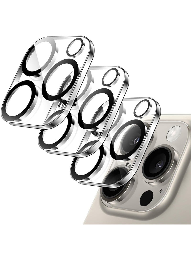 Denx Camera Lens Protector for iPhone 16 Pro/iPhone 16 Pro Max, Shatterproof, Ultra-thin Aluminum Alloy Ring, Camera Lens Protective Film Transparent - Image 1