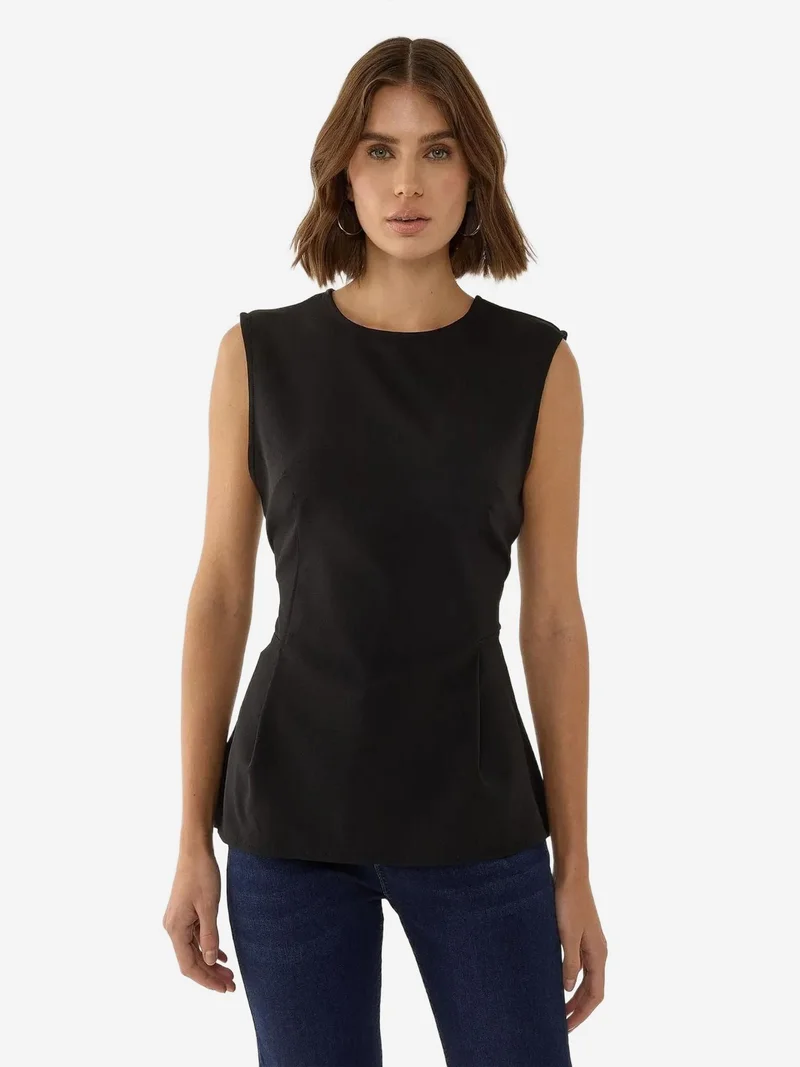 HICCUP Black Peplum Top