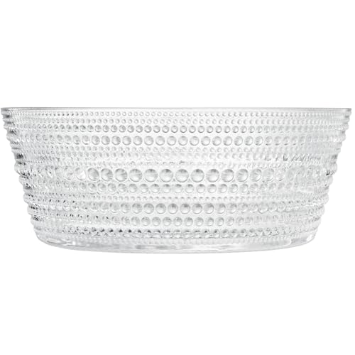 Khen Hobnail Glass Bowl Breaded Clear Borosilicate Decorative Tableware for Fruit, Salad or Centerpiece Display, Vintage Style 7 Inch Round Dish Ideal for Dining Table, Coffee Table or Kitchen Use - Image 1