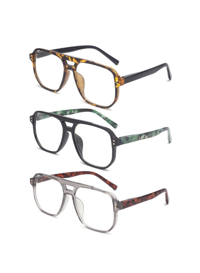 SahlTech 3 Pack Anti-Blue Light Reading Glasses Lightweight Eyewear Reader for Men Women Computer Readers (+1.5) - Image 1