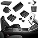 TSLDRV 10PCS Center Console Organizer for Tesla New Model Y Juniper Premium Performance Under Seat Storage Armrest Cover Hidden Storage Charger Pad for Tesla Model Y Accessories 2025 2026 Black - Image 2