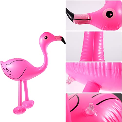 Yaomiao Inflatable Pink Flamingo Summer Beach Luau Birthday Party Accessories for Outdoor Indoor Hawaiian Party Decoration(6 Pieces) - Image 5