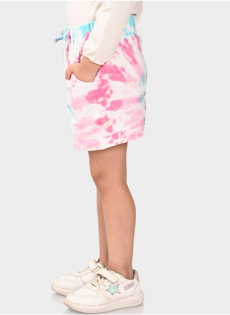 Bonkids Regular Fit Printed Multicolour Cotton Shorts For Girls Pull On 100 % Cotton  - Image 2
