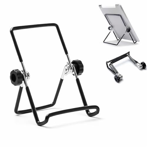 Mizi Adjustable Tablet Stand Holder – Foldable Non-Slip Desk Cradle for 9–12.9" Tablets, iPad, Samsung Galaxy Tab, Kindle Fire & More – Multi-Angle Display Stand for Tablets, Photos & Frames – Black - Image 1