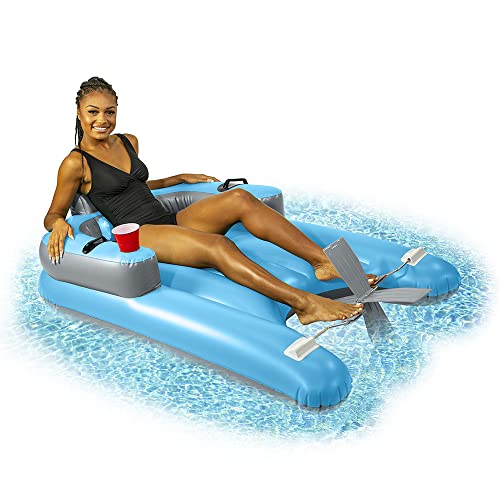 Poolcandy Inflatable Pedal Runner The Best Way to Exercise Have Fun in The Pool Plus Includes a Drink Holder - Image 1