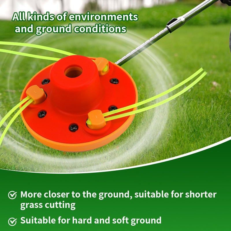 Quintillus Universal Weed Eater Head,H09 Weed Wacker Head Grass Trimmer Head Compatible with Ego, Ryobi,Echo,Weed Warrior with 12pc 11in / .095" Triangle Trimmer Line ï¼ˆNot for Kobaltï¼‰ - Image 4