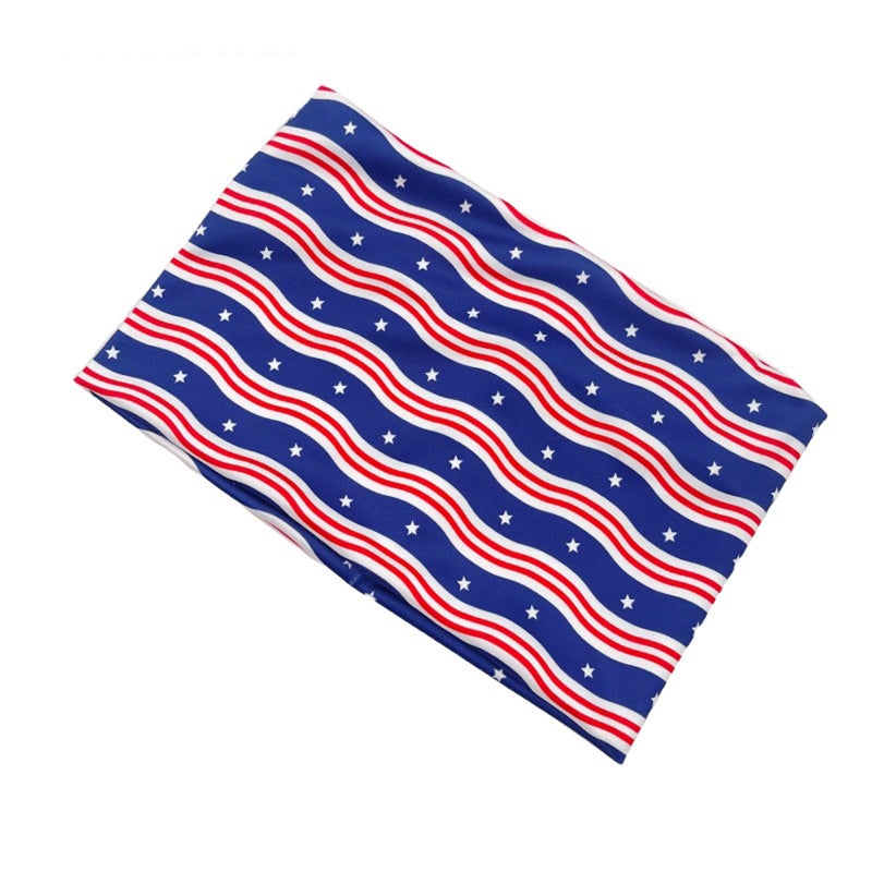 Women Fashion Independence Day Print Elastic Headband,1PC Head Wrap Hair Bandana Headband - Image 4