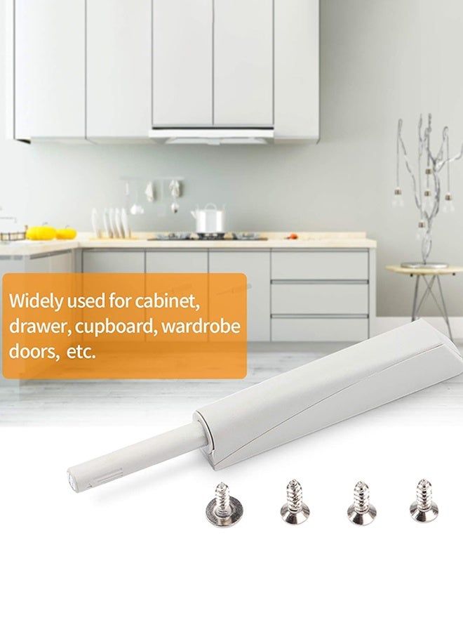 Sweet Life 4 Pack Push to Open Door Latch Cabinet Hardware Magnetic Push Latches & Lock for Push Release Drawer Pull Tip on Closet Close Touch Locking Strong Pop Out, White - Image 2