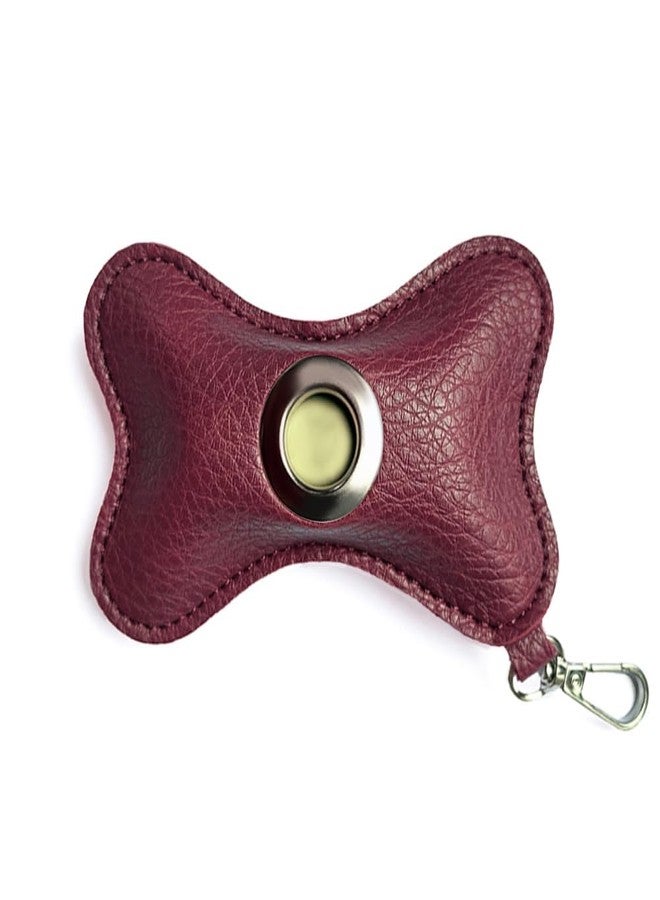 DONGKER Dog Poop Bag Holder,Leather Dog Waste Bag Dispenser Zipered Pouch with Carabiner Clip Attached to Any Leashes for Walking Outdoor Travelling(No Poo Bags Include) - Image 1