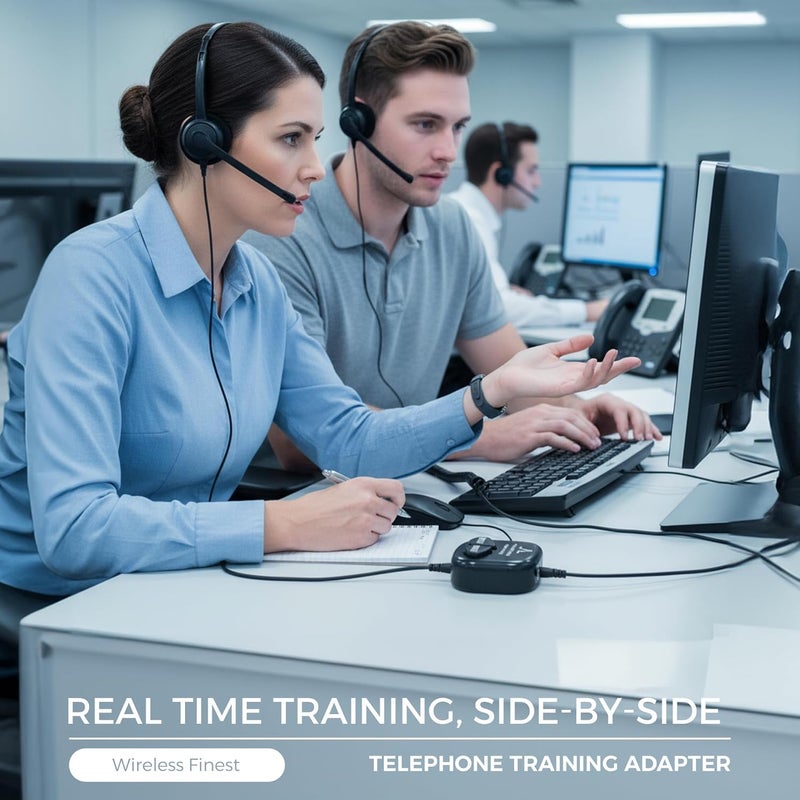 WirelessFinest Telephone Training Adapter Y Splitter+Mute Button for Headset for Nortel Meridican, Norstar, Avaya, Ashtra, Mitel, Polycom, Ge and Other IP Phone - Image 3