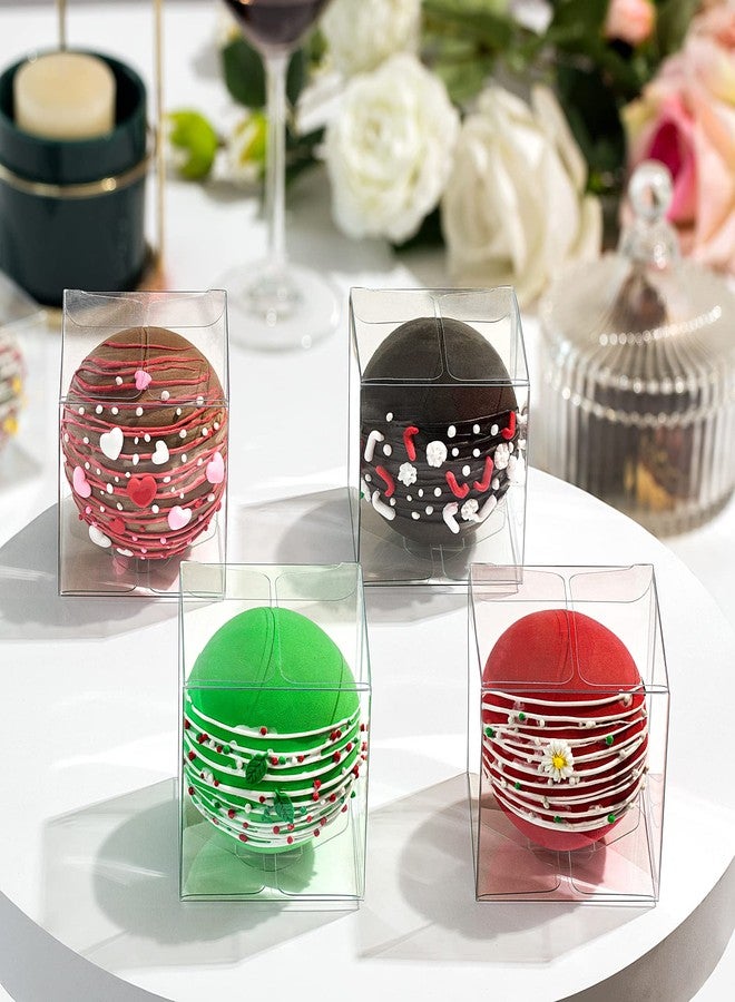 TEMLQPACK 50 Pack 3x3x3 Inch Clear Hot Chocolate Bomb Boxes - Christmas & Birthday Gift Boxes - Image 4