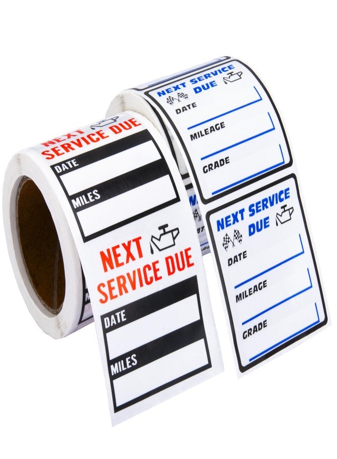 ecocstm 450 PCS Oil Change Stickers for Windshield, 2 Rolls Custom Oil Change Sticker, 2 X 2 Inches Next Service Due Sticker Labels, Removable Vinyl Stickers for Cars Windows Windshield - Image 1