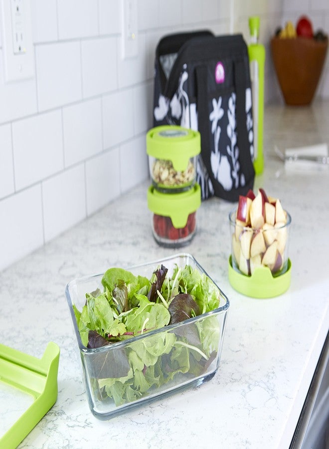 أنكور هوكينغ حاويات تخزين طعام مستطيلة من أنكور هوكينج سعة 6 أكواب مع أغطية محكمة الإغلاق من نوع ترو سيل باللون الأخضر - Image 4