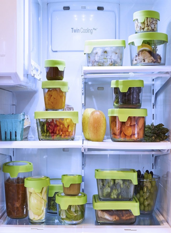 أنكور هوكينغ حاويات تخزين طعام مستطيلة من أنكور هوكينج سعة 6 أكواب مع أغطية محكمة الإغلاق من نوع ترو سيل باللون الأخضر - Image 3