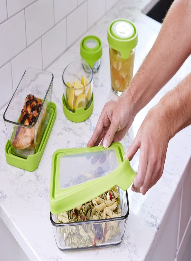 أنكور هوكينغ حاويات تخزين طعام مستطيلة من أنكور هوكينج سعة 6 أكواب مع أغطية محكمة الإغلاق من نوع ترو سيل باللون الأخضر - Image 5