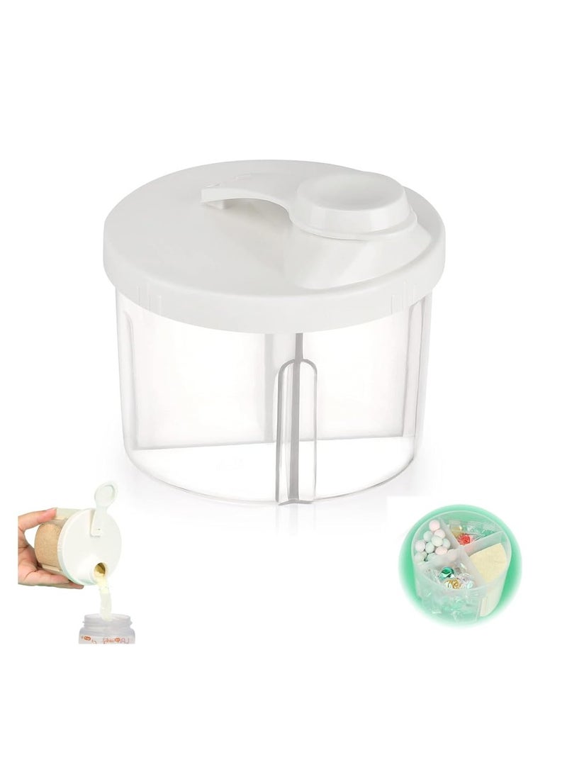 joybuy - Baby Formula Dispenser,Non-Spill Rotating 4-Compartment Formula Container,Milk Powder Dispenser with Snap-On Lid,Baby Feeding Travel Storage Container ,Large Capacity Formula Container White - Image 1