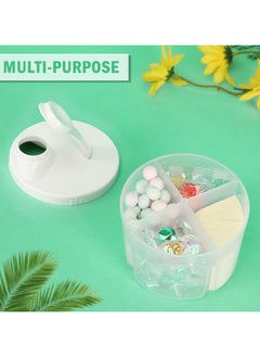 joybuy Baby Formula Dispenser,Non-Spill Rotating 4-Compartment Formula Container,Milk Powder Dispenser with Snap-On Lid,Baby Feeding Travel Storage Container ,Large Capacity Formula Container White  - Image 2