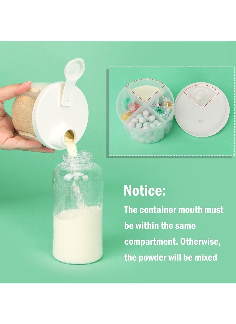 joybuy - Baby Formula Dispenser,Non-Spill Rotating 4-Compartment Formula Container,Milk Powder Dispenser with Snap-On Lid,Baby Feeding Travel Storage Container ,Large Capacity Formula Container White - Image 1