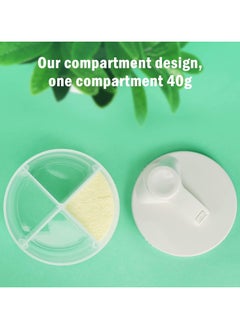 joybuy Baby Formula Dispenser,Non-Spill Rotating 4-Compartment Formula Container,Milk Powder Dispenser with Snap-On Lid,Baby Feeding Travel Storage Container ,Large Capacity Formula Container White  - Image 5